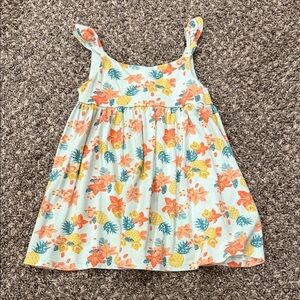 Floral Kids Dress with Pineapple Print - 18 month